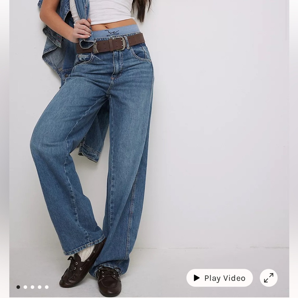 Free People Aster High Rise Straight Jeans
